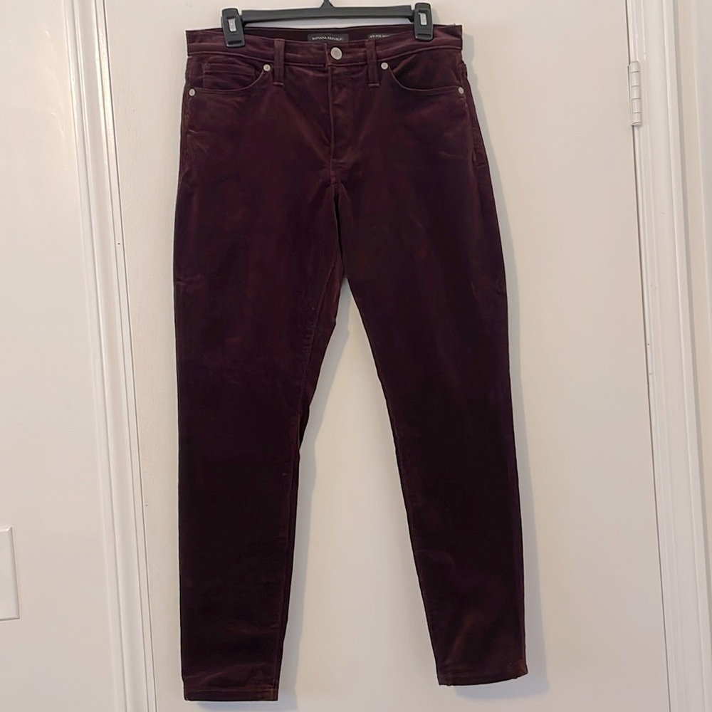 Banana Republic Slim Maroon Merlot Corduroy Pants Size 29